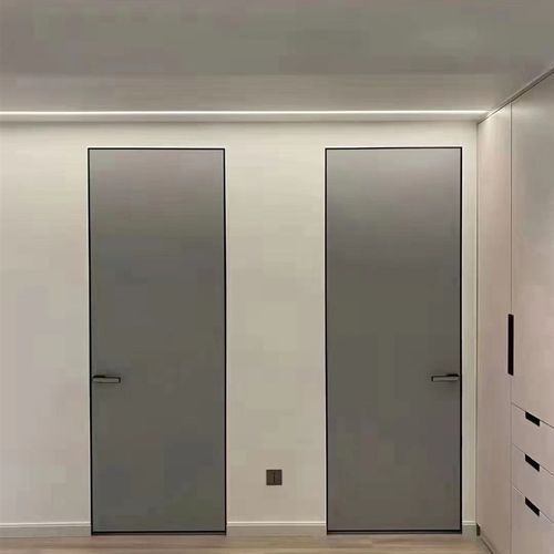 厂家极简铝木门卧室隐形门家居现代简约房间门轻奢磁吸锁木门