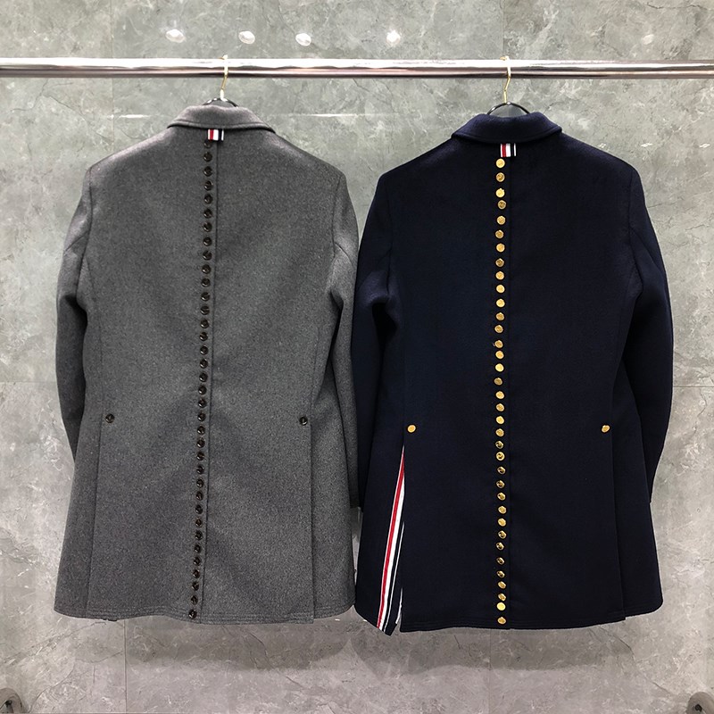 tb羊绒大衣男中长款秋冬新款帅气男士羊毛呢外套潮流休闲呢子上衣