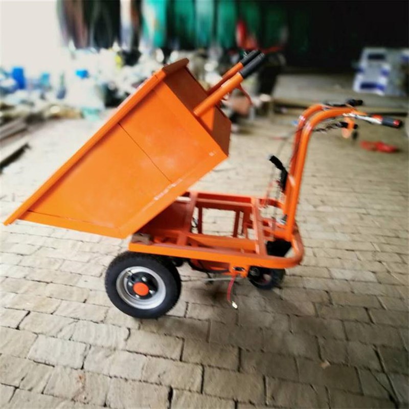 工程用三轮车运输沙子水泥翻斗车经济耐用手推灰斗车工地搬运车