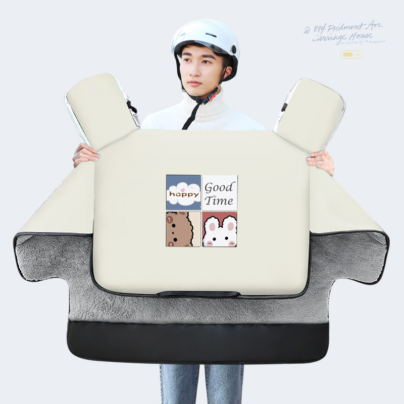 电动摩托车挡风被冬季加绒加厚防水秋冬电瓶电车防风寒罩2024新款