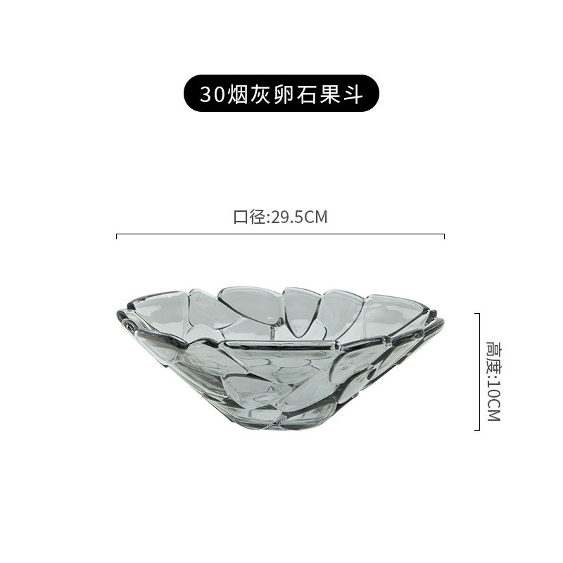 欧式水晶玻璃果盘现代时尚珠点水果盘大号创意客厅水果盘盘子厂家