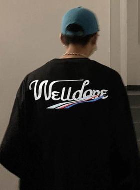 CTST美式11DONE TRACK字母小众潮牌美式加绒宽松男士情侣圆领卫衣