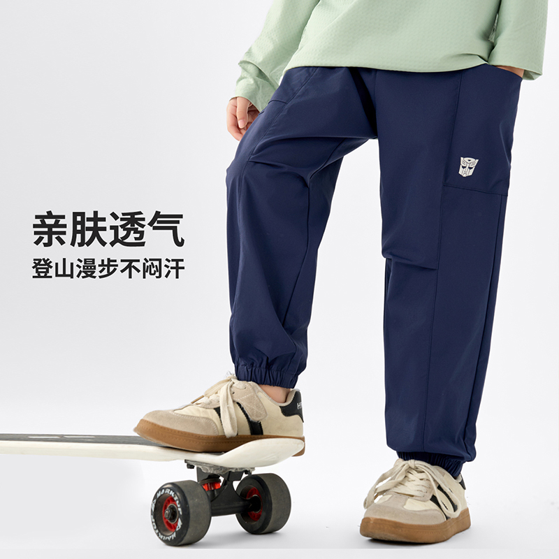 变形金刚童装2025新款儿童春登山裤防水透气男女童徒步裤户外穿搭