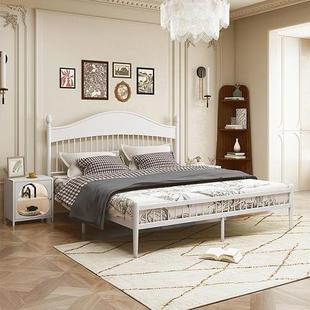 西纳加厚复古法式 铁人艺床黑色15m1..8m双床现代02554简卧约床主