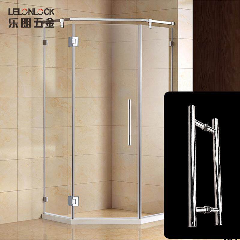 厂家锈钢加厚H形玻门拉手玻璃门把不璃锈钢手04浴室门拉JKR不手