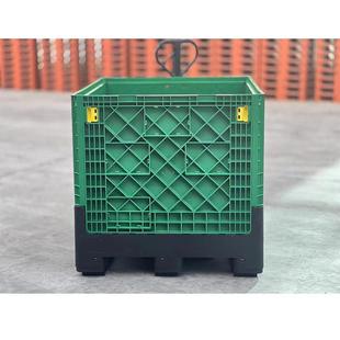 1210叠塑料卡BME板箱库封折闭物流箱叉车托盘转货架工业立周箱新