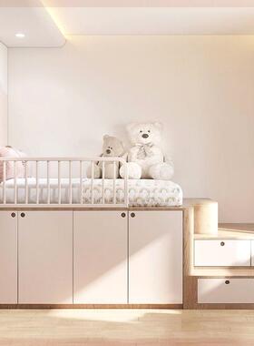 半储高床网红小户型榻榻米卧室省空床间现代简约82039物组合高箱