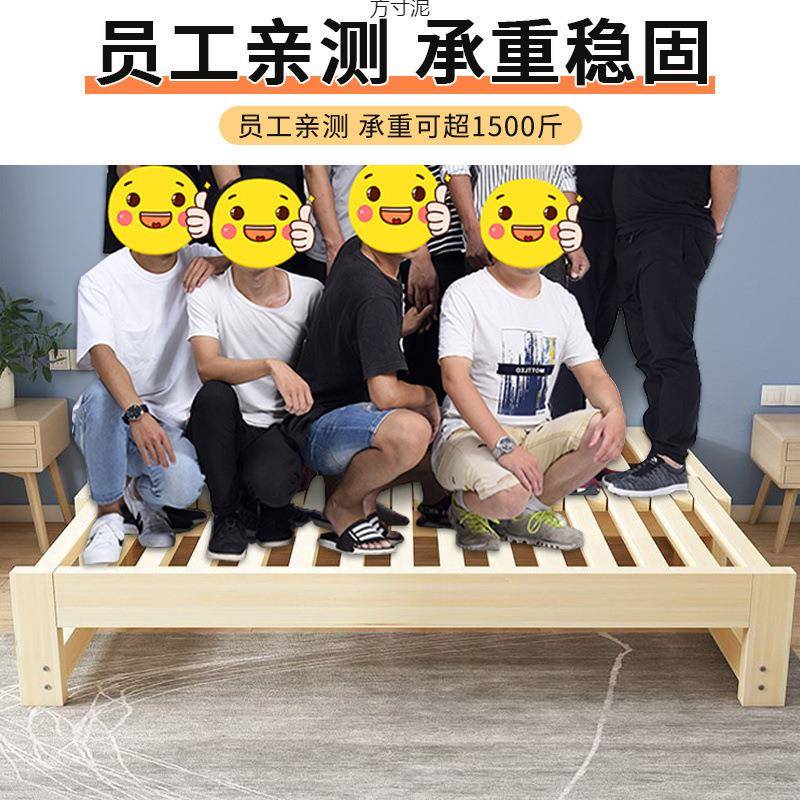 折叠沙发床两用简约客厅小户型原木风推拉床多功能实木伸缩抽拉厂