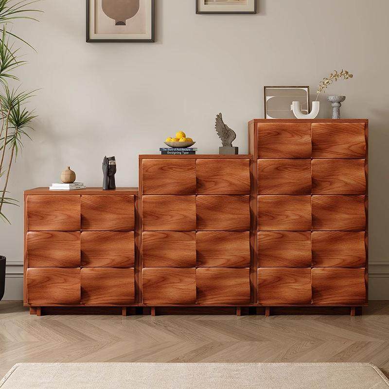 中古风三四五斗柜客厅复涟漪卡门柜组合TMR储实木大物柜室卧床古