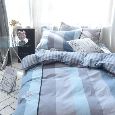 男UQ纯棉学生宿舍三件套女生RHB寝室全棉被被套罩床单人1.23米床