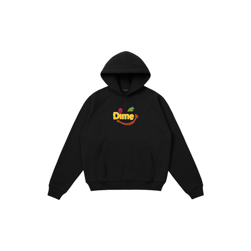 Dime植绒笑脸刺绣连帽卫衣