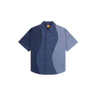 Cloth Lterry Shirt 拼色泼墨重磅纯棉毛巾绒男短袖 Dime 衬衫 MTL