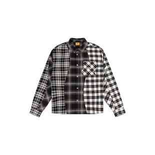 Plaid Shirt 条格纹拼接撞色复古美式 Dime 衬衫 Triple 长袖 男 MTL