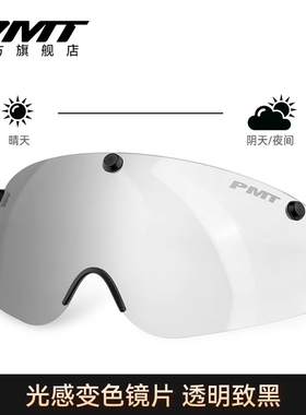 PMT 磁吸风镜GOLF头盔适用骑行头盔变色透明镜片