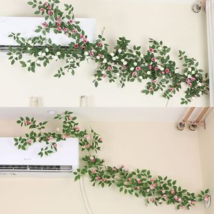 饰遮丑假花塑料藤条藤蔓遮挡管道花条水管 仿真美化花藤空调管子装