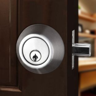 门锁 隐形门单面呆锁卧室房门圆形闭锁室内家用通用型通道单舌暗装