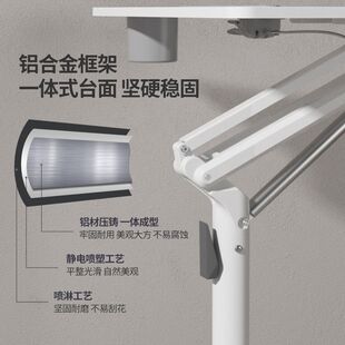 可折叠升降桌电脑办公沙发床边桌可移动家用学习书桌演讲台 站立式