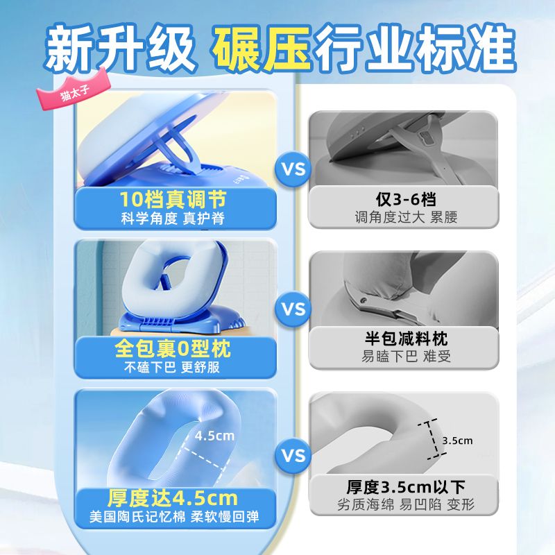 猫太子午睡枕趴睡枕小学生儿童睡觉专用枕头枕芯午休神器桌上抱枕