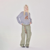 RURE设特兰矮马印花OVERSIZE假两件花纹领口设计宽松BF慵懒风T恤