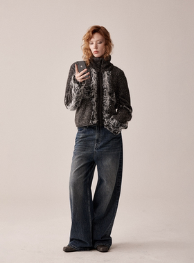 【小包子心 yigenanaya同款】RURE皮草拼接毛衫2025秋冬外套上衣