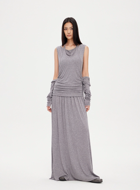 【特价】RURE 3WAY叠穿风格挂脖绑带连衣裙连身裙子春夏穿搭长裙