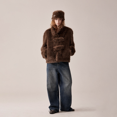 RURE环保皮草夹克外套