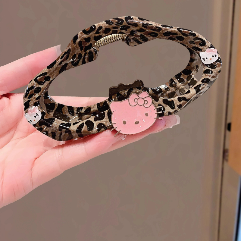 ins风新款豹纹云朵形KT猫抓夹简约轻便高级高级发量多鲨鱼夹子发,饰品/流行首饰/时尚饰品新,发饰,淘宝优惠券,粉丝福利购,淘宝优惠卷