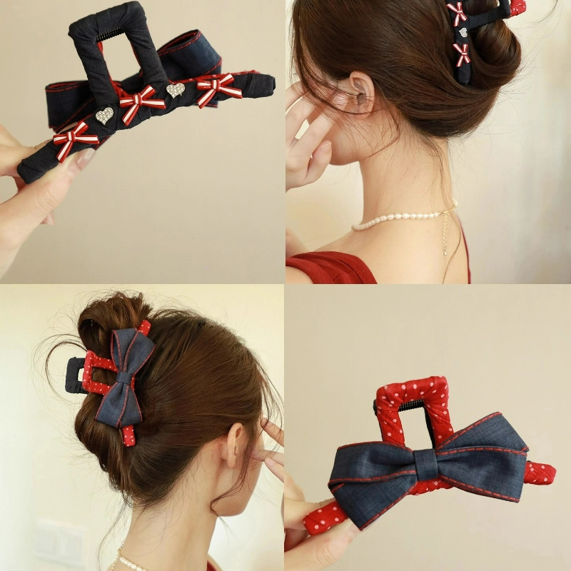 巨出片~双面设计蝴蝶结发夹女后脑勺高级感大号鲨鱼夹子头饰抓夹,饰品/流行首饰/时尚饰品新,发饰,淘宝优惠券,粉丝福利购,淘宝优惠卷
