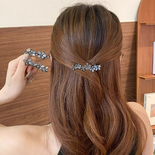 韩国精致仿水晶发夹侧边夹