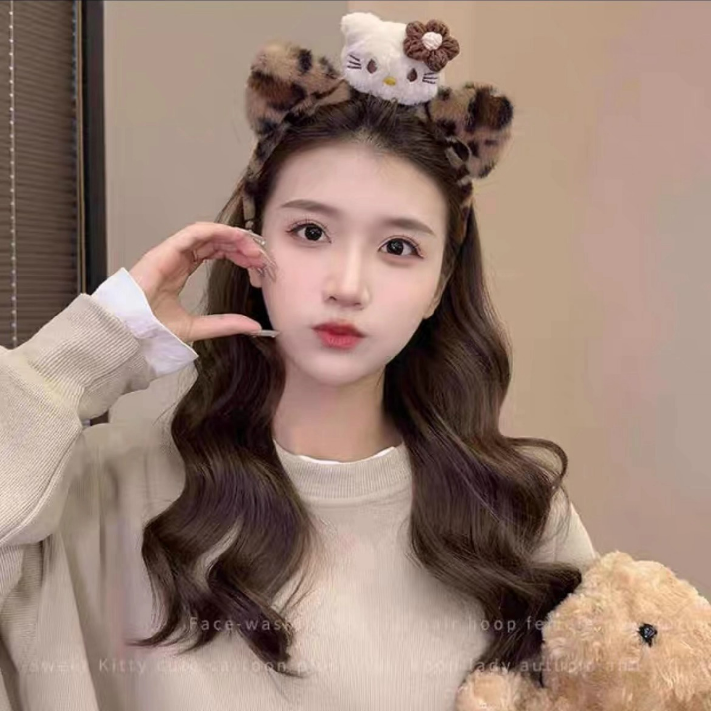 可爱小猫豹纹新款洗脸专用发箍猫耳百搭日韩Kitty毛绒绒卡通发饰,饰品/流行首饰/时尚饰品新,发饰,淘宝优惠券,粉丝福利购,淘宝优惠卷
