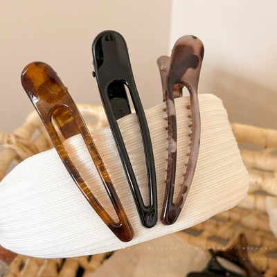 chic鸭嘴夹高级感碎发刘化妆边夹