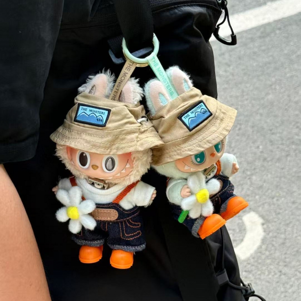 拉布布玩偶正品labubu公仔娃衣