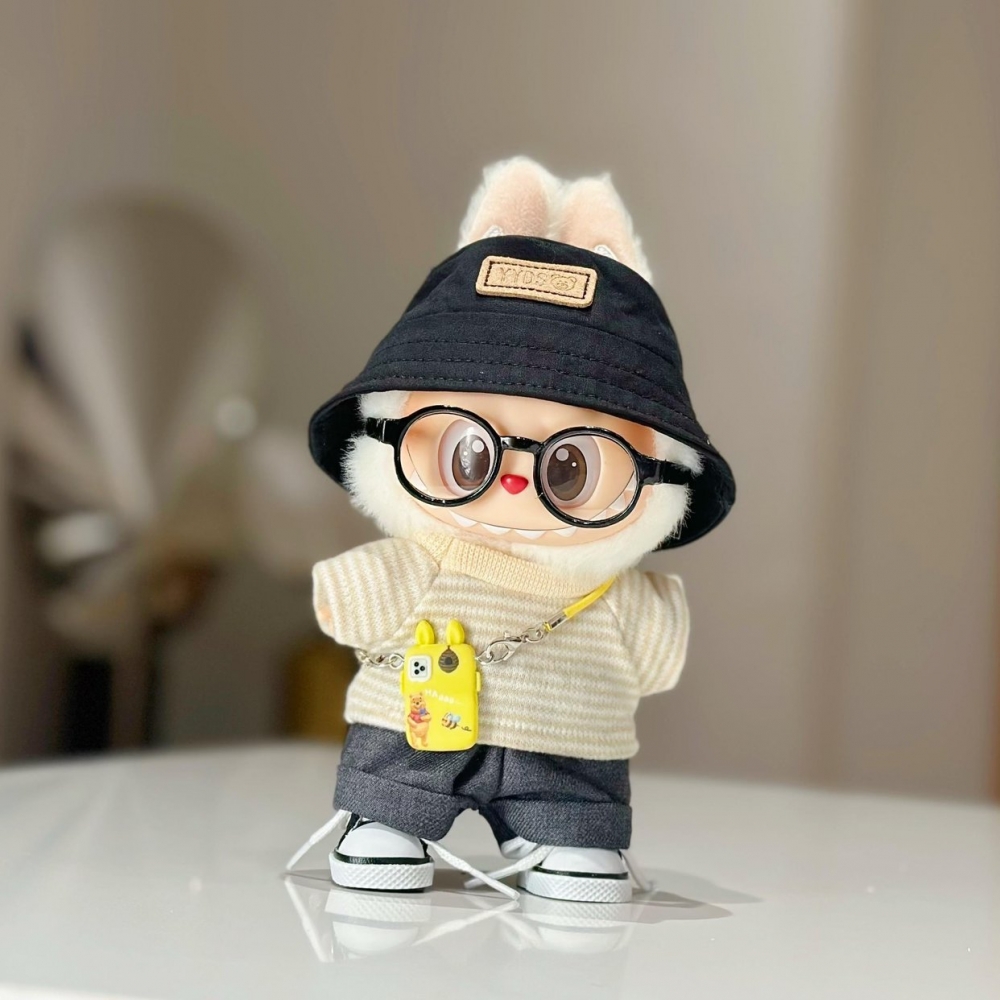 拉布布玩偶正品labubu公仔娃衣