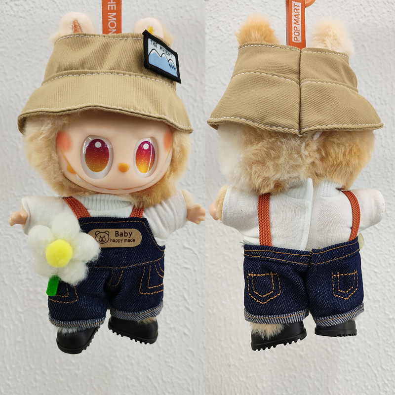拉布布玩偶正品labubu公仔娃衣