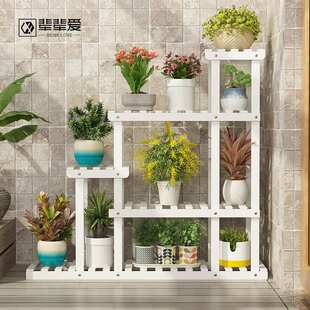 室内客厅花架子落地多层绿萝多肉植物置物架阳台角落可移动花盆架