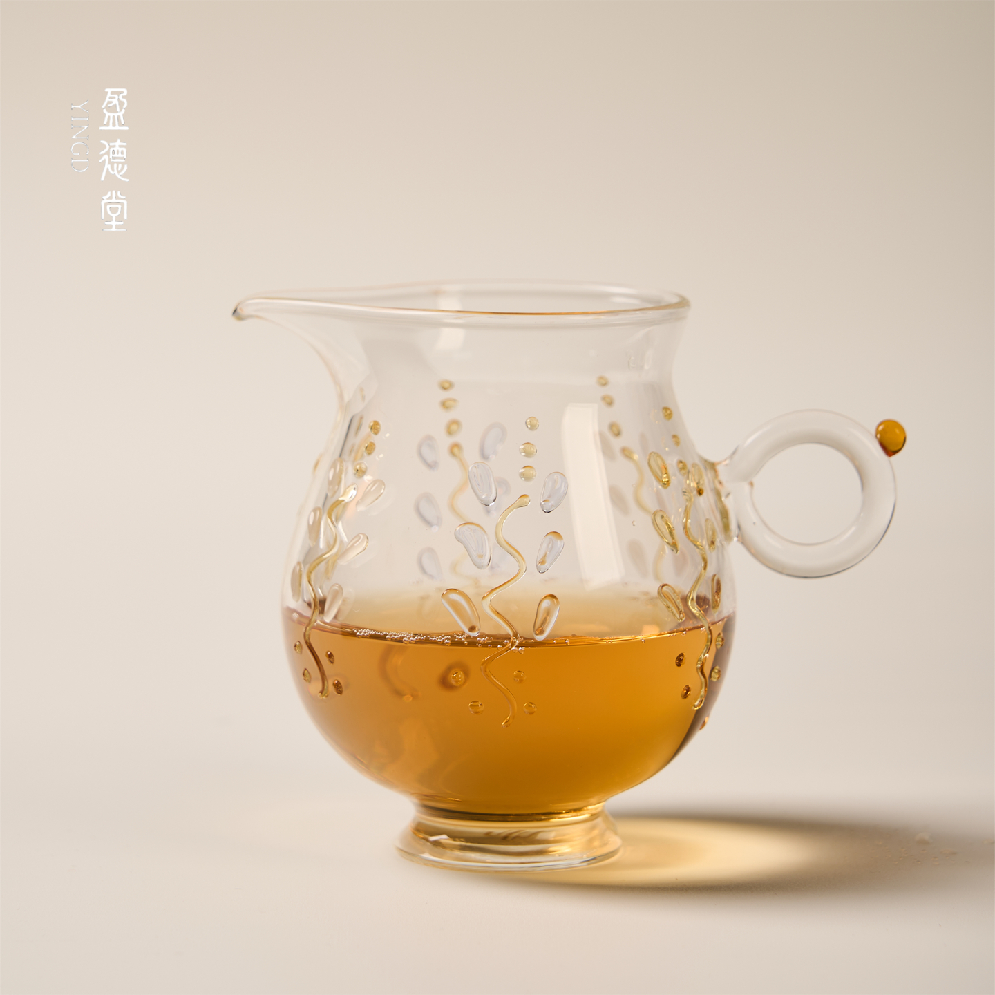 手工浮雕紫藤花公道杯