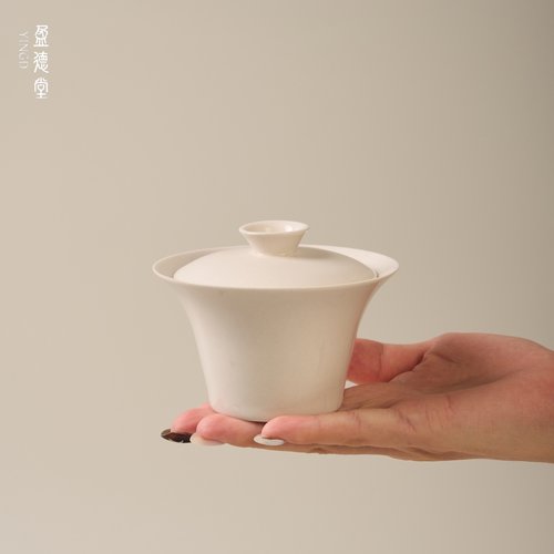 草木灰盖碗马蹄茶具日式茶器