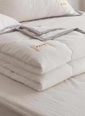 水洗被被单人薄款芯可机棉双人被被子学生宿舍洗被空调夏凉夏夏季