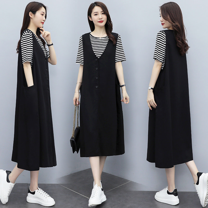 孕妇夏秋连衣裙时尚套装两件套夏款潮妈宽松中长款春秋孕妇裙裙子