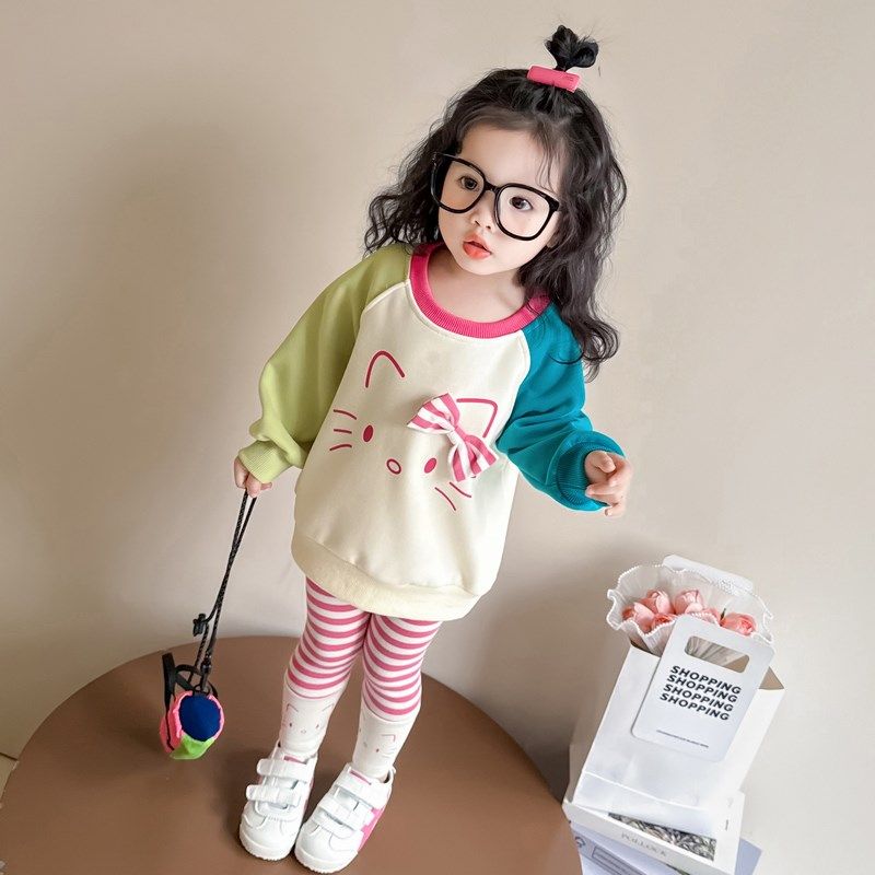儿童春装卫衣套装2025新款宝宝时髦洋气衣服女童春季打底裤两件套,童装/婴儿装/亲子装,套装,淘宝优惠券,粉丝福利购,淘宝优惠卷