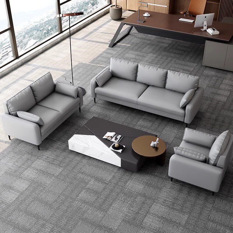 办公室沙发小户i型布艺简约现代小型会客接待室商务休闲办公沙发