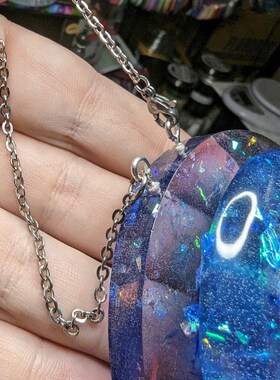 圆盘简约树脂吊坠项链个性纯手工情侣男女生日礼物