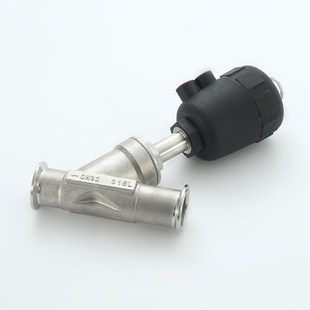 304不锈钢快装式蒸汽气动角座阀执行器硬密封气控加厚角座阀