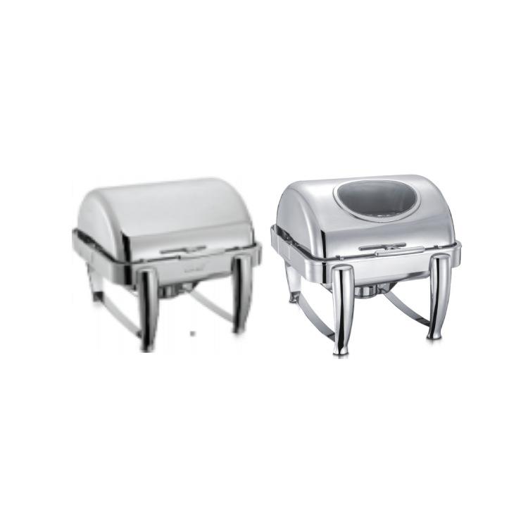 YUFEH宇辉商用6升方形仿铸脚全翻盖钢盖可视盖豪华餐炉直销