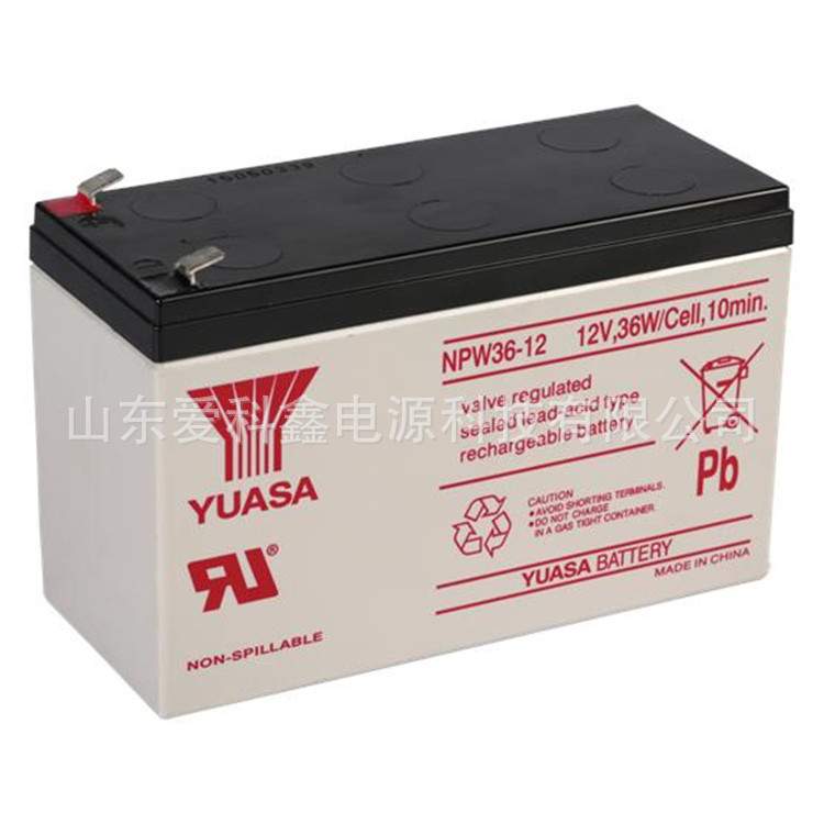 YUASA汤浅蓄电池NP7-12 12V7AH7.2AH铅酸免维护NPW45-12 NPW36-12