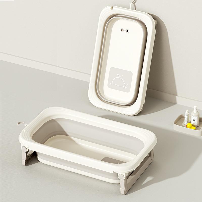 新生儿折叠浴盆加大加宽婴儿洗澡盆可坐家用浴桶儿童用品