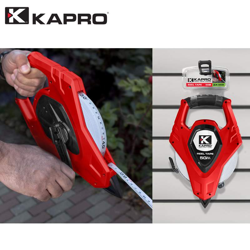 KAPRO手提式大卷尺660软尺皮尺布尺米尺50米钢卷尺建筑工程测量
