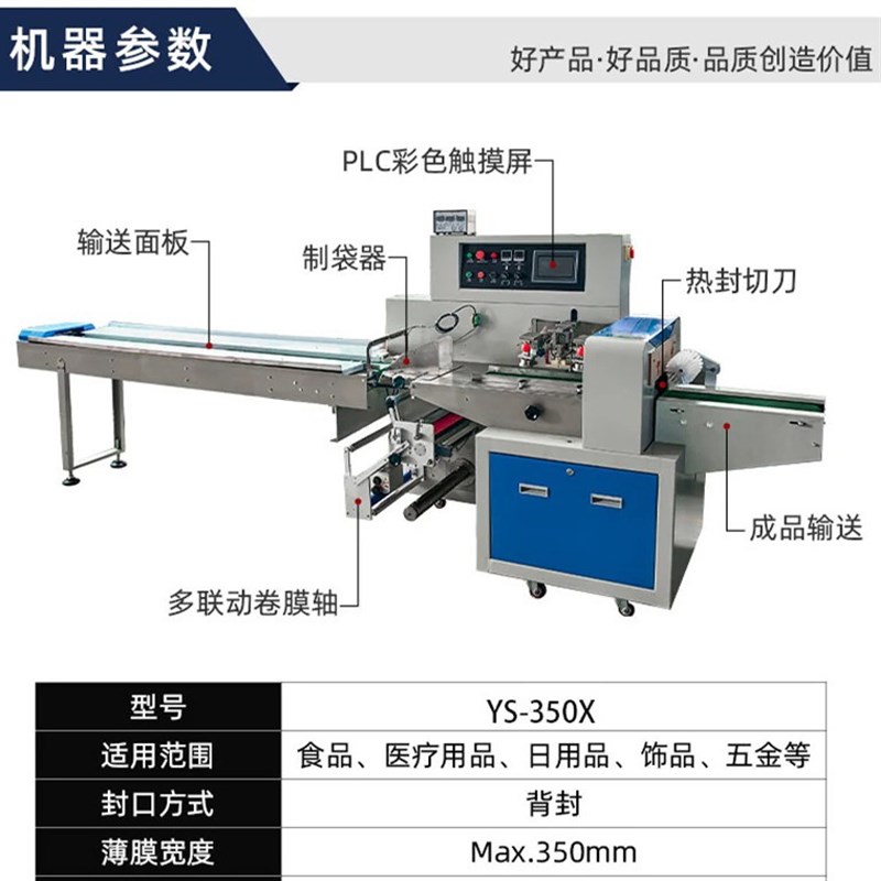 速发五金枕式包装机  玩具枕式包装机 家具配件枕式包装机