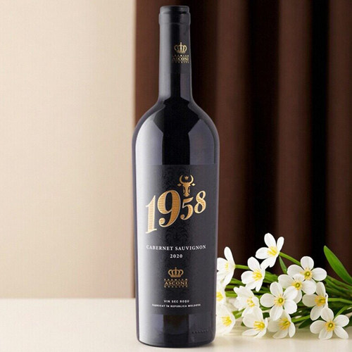 摩尔多瓦原装进口红酒1958赤霞珠干红葡萄酒750ml节日礼品