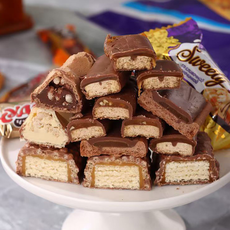 俄罗斯进口混合糖果巧克力夹心糖果年货零食散装喜糖